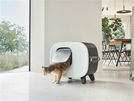 SAVIC KATTENBAK MIRA DELUXE ANTRACIET / WIT 55,5X44X49,5 CM