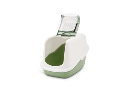 SAVIC KATTENBAK NESTOR BOTANICAL GROEN 56X39X38,5 CM