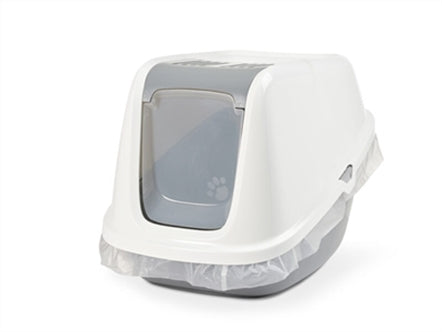 SAVIC KATTENBAK NESTOR GIANT WIT / LICHTGRIJS 75,5X56X55,5 CM