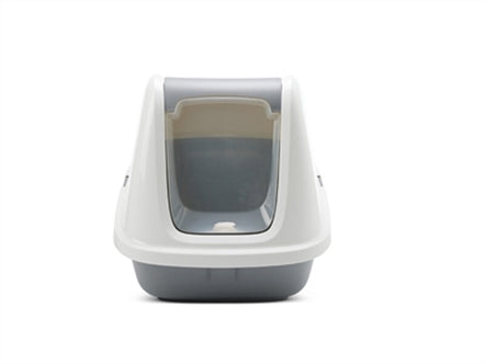 SAVIC KATTENBAK NESTOR GIANT WIT / LICHTGRIJS 75,5X56X55,5 CM
