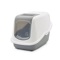 SAVIC KATTENBAK NESTOR GRIJS / WIT 56X39X38,5 CM