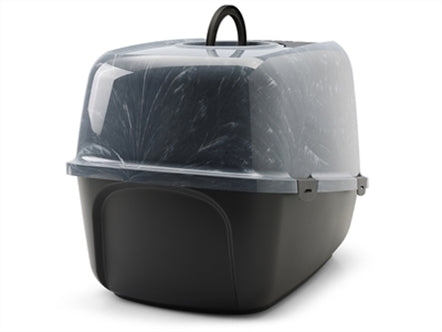 SAVIC KATTENBAK NESTOR JUMBO MARBLE GRIJS / ZWART 66,5X48,5X46,5 CM