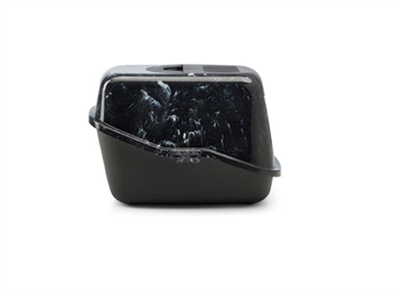 SAVIC KATTENBAK NESTOR MARBLE ZWART / WIT 56X39X38,5 CM