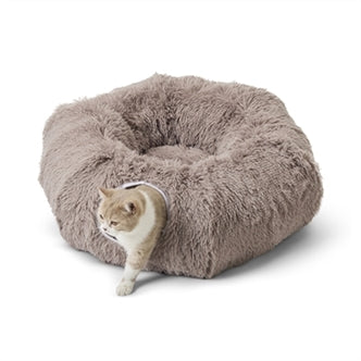 SAVIC SNUGGLE TUNNEL / KATTENMAND WARM GRIJS 85X85X26,5 CM