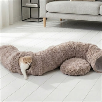 SAVIC SNUGGLE TUNNEL / KATTENMAND WARM GRIJS 85X85X26,5 CM