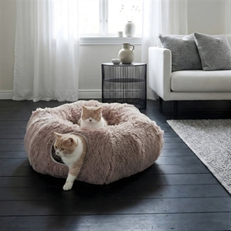 SAVIC SNUGGLE TUNNEL / KATTENMAND WARM GRIJS 85X85X26,5 CM