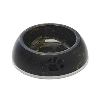 SAVIC VOERBAK DELICE 2 MARBLE ZWART / GOUD 20,5X20,5X6,5 CM 600 ML