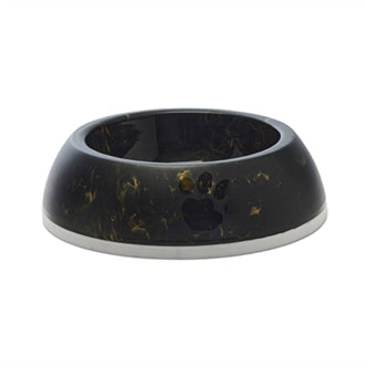 SAVIC VOERBAK DELICE 3 MARBLE ZWART / GOUD 26X26X8 CM 1,2 LTR