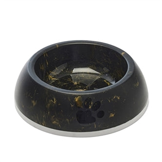 SAVIC VOERBAK DELICE 3 MARBLE ZWART / GOUD 26X26X8 CM 1,2 LTR