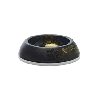 SAVIC VOERBAK KAT DELICE MARBLE ZWART / GOUD 10,5X10,5X4 CM 200 ML