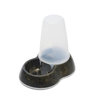 SAVIC VOERDISPENCER LOOP MARBLE ZWART / GOUD 26X17,5X23 CM 1,5 LTR