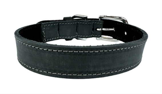 SAZZZ HALSBAND HOND NOMAD VINTAGE LEER ANTRACIET 32-39X2 CM OP=OP