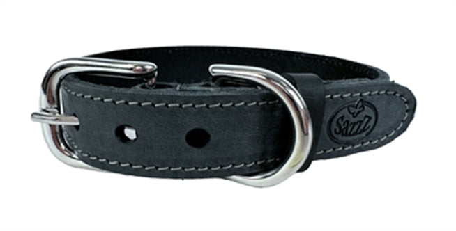 SAZZZ HALSBAND HOND NOMAD VINTAGE LEER ANTRACIET 32-39X2 CM OP=OP