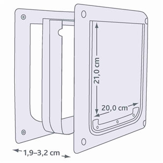 TRIXIE 2-WEG HONDENLUIK WIT XS-S 25 X 29 CM