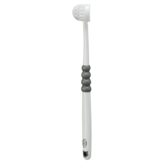 TRIXIE 3-KOPPIGE TANDENBORSTEL HOND / KAT WIT / GRIJS 18 CM