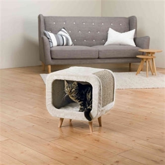 TRIXIE ALICIA RELAX HUIS LICHTGRIJS / GRIJS GEMELEERD 48X48X38 CM