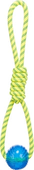 TRIXIE AQUATOY TOUW TREKSPEELTJE DRIJVEND POLYESTER GEEL / GROEN 6X6X40 CM