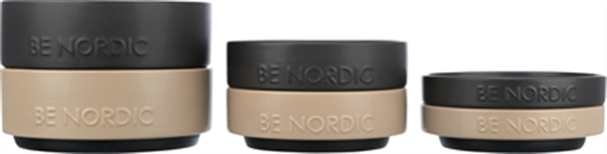 TRIXIE BE NORDIC VOERBAK HOND KERAMIEK/ RUBBER TAUPE 18 CM
