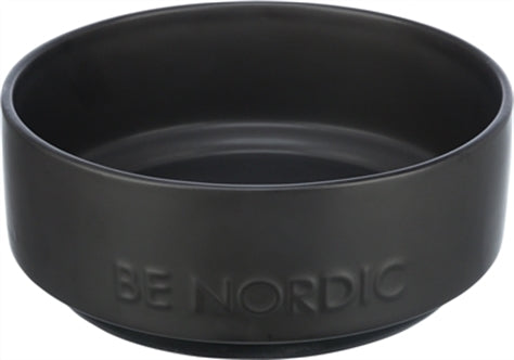 TRIXIE BE NORDIC VOERBAK HOND KERAMIEK / RUBBER ZWART 18 CM