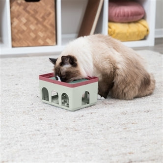 TRIXIE CAT ACTIVITY ROD BOX WIT / BORDEAUX 20X16X12 CM
