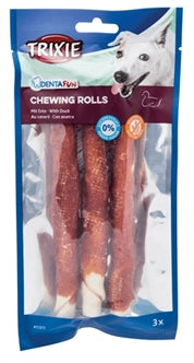 TRIXIE DENTA FUN DUCK CHEWING ROLLS 140 GR 17 CM