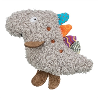 TRIXIE DINO PLUCHE MET KATTENKRUID / CATNIP GRIJS 12 CM