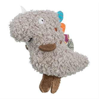 TRIXIE DINO PLUCHE MET KATTENKRUID / CATNIP GRIJS 12 CM
