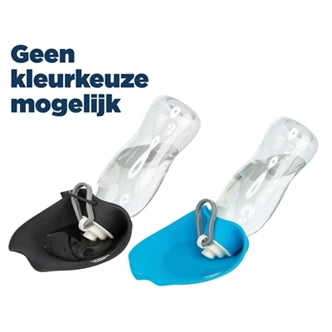 TRIXIE DRINKFLES MET BAKJE SILICONEN ASSORTI 550 ML