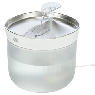 TRIXIE DRINKFONTEIN AQUA CLEAR KUNSTSTOF / RVS WIT 18X18X16 CM