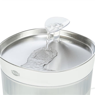 TRIXIE DRINKFONTEIN AQUA CLEAR KUNSTSTOF / RVS WIT 18X18X16 CM