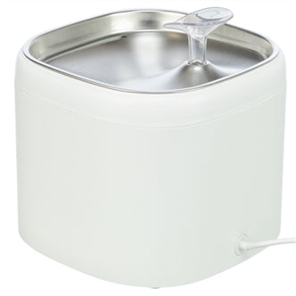 TRIXIE DRINKFONTEIN AQUA PURE KUNSTSTOF / RVS WIT 18X18X14,5 CM
