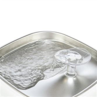 TRIXIE DRINKFONTEIN AQUA PURE KUNSTSTOF / RVS WIT 18X18X14,5 CM