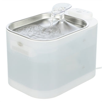 TRIXIE DRINKFONTEIN AQUA SQUARE KUNSTSTOF / RVS WIT 23,5X16X15,5 CM