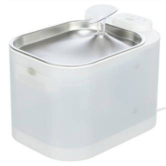 TRIXIE DRINKFONTEIN AQUA SQUARE KUNSTSTOF / RVS WIT 23,5X16X15,5 CM