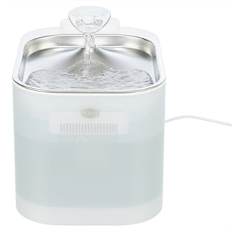 TRIXIE DRINKFONTEIN AQUA SQUARE KUNSTSTOF / RVS WIT 23,5X16X15,5 CM