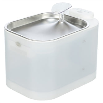 TRIXIE DRINKFONTEIN AQUA SQUARE KUNSTSTOF / RVS WIT 23,5X16X15,5 CM