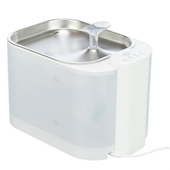 TRIXIE DRINKFONTEIN AQUA SQUARE KUNSTSTOF / RVS WIT 23,5X16X15,5 CM