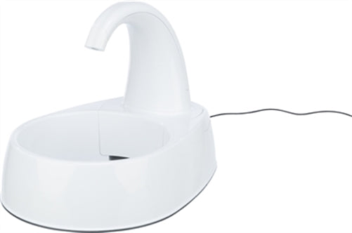 TRIXIE DRINKFONTEIN CURVED STREAM KUNSTSTOF WIT 25X35X24,5 CM 2,6 LTR
