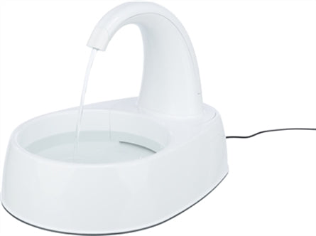 TRIXIE DRINKFONTEIN CURVED STREAM KUNSTSTOF WIT 25X35X24,5 CM 2,6 LTR