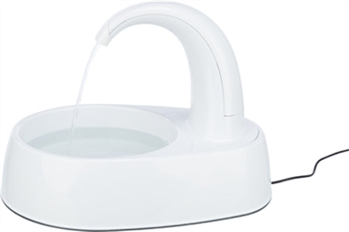 TRIXIE DRINKFONTEIN CURVED STREAM KUNSTSTOF WIT 25X35X24,5 CM 2,6 LTR