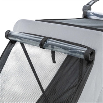 TRIXIE FIETSKAR OPVOUWBAAR SNELVOUW FUNCTIE TOT 45KG GRIJS XL 87,5X93/150X97 CM