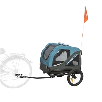 TRIXIE FIETSKAR TOT 35 KG BLAUW / GRIJS M 81X102/145X102 CM