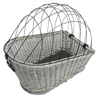 TRIXIE FIETSMAND BAGAGEDRAGER MET ROOSTER GRIJS 55X35X49 CM