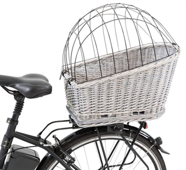 TRIXIE FIETSMAND BAGAGEDRAGER MET ROOSTER GRIJS 55X35X49 CM