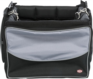 TRIXIE FIETSMAND VOOR AAN STUUR NYLON ZWART / GRIJS 41X26X26 CM