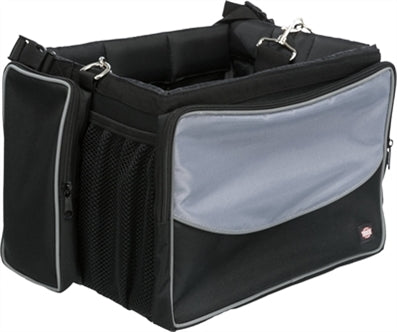 TRIXIE FIETSMAND VOOR AAN STUUR NYLON ZWART / GRIJS 41X26X26 CM