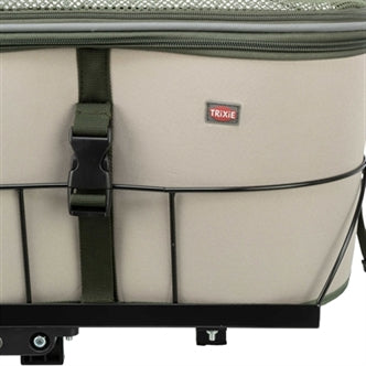 TRIXIE FIETSMAND VOOR BAGAGEDRAGER POLYESTER OLIJFGROEN / BEIGE 46X33X40 CM