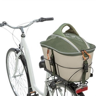 TRIXIE FIETSMAND VOOR BAGAGEDRAGER POLYESTER OLIJFGROEN / BEIGE 46X33X40 CM