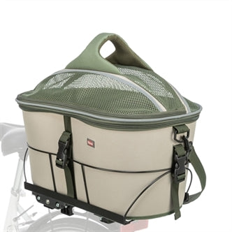 TRIXIE FIETSMAND VOOR BAGAGEDRAGER POLYESTER OLIJFGROEN / BEIGE 46X33X40 CM