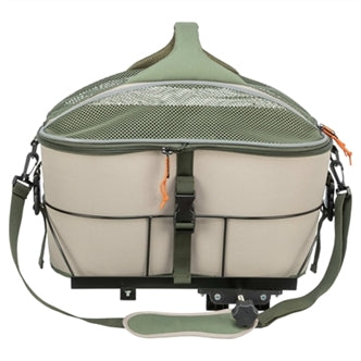 TRIXIE FIETSMAND VOOR BAGAGEDRAGER POLYESTER OLIJFGROEN / BEIGE 46X33X40 CM